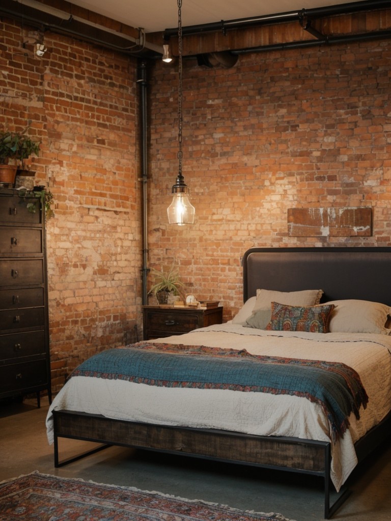 Vintage meets contemporary: Create an industrial-chic bedroom vibe!