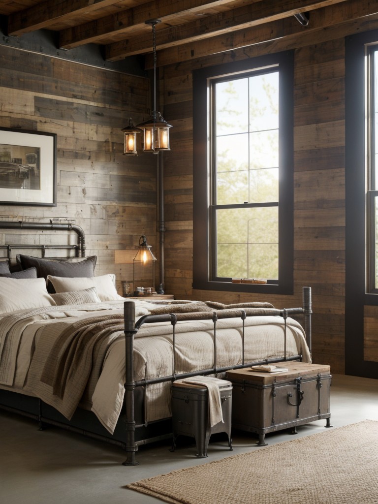 Apartment Industrial Chic: Transform Your Bedroom with Rustic Flair!