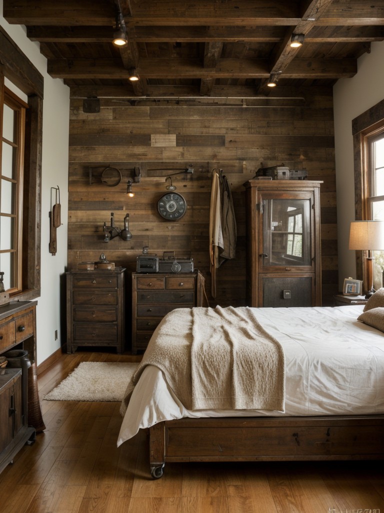 Vintage Vibes: Industrial Bedroom Retreat