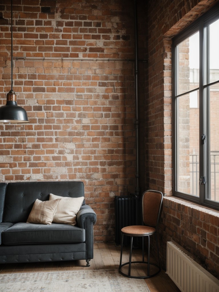 Industrial Chic Bedroom: Exposed Brick & Metal Decor Done Right!