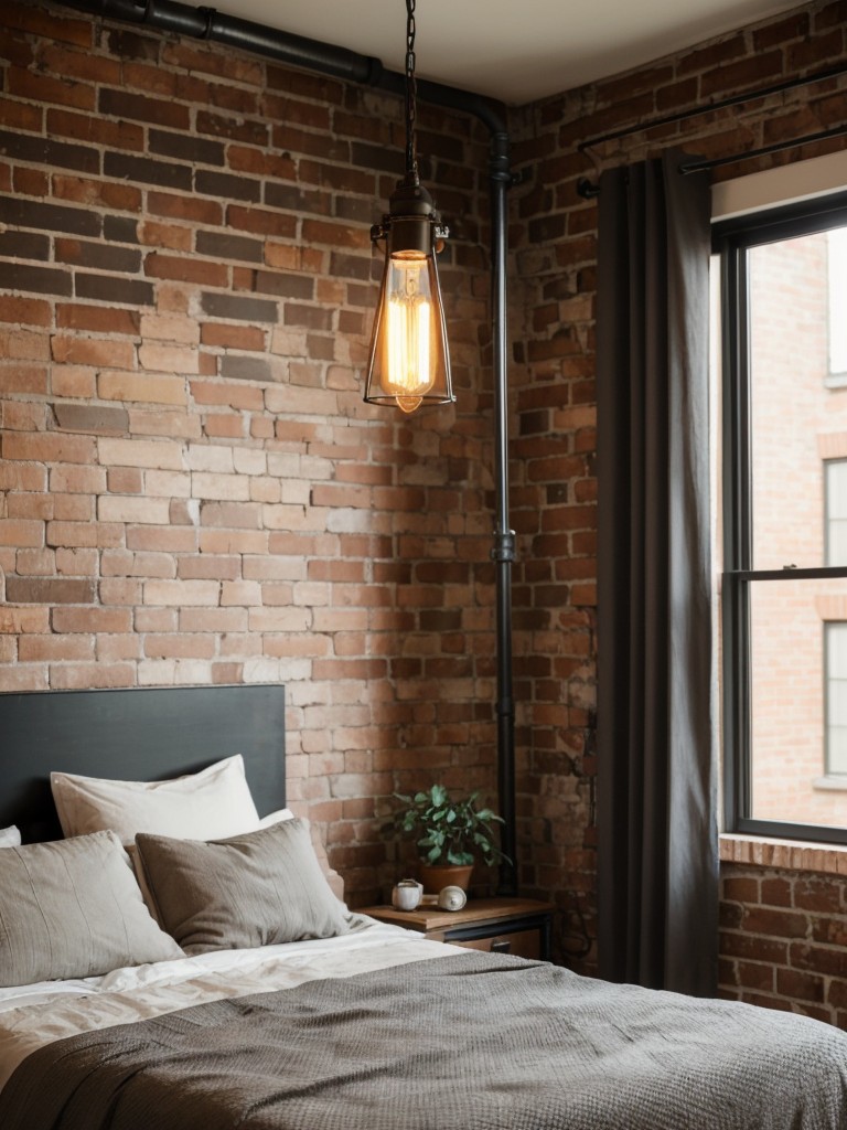 Industrial Chic: Exposed Brick and Metal Bedroom Ideas!