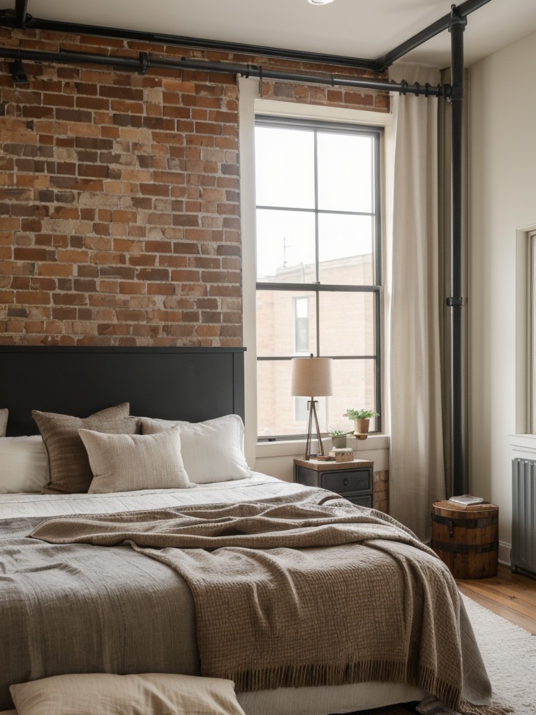 Industrial Chic: Exposed Brick & Metal Bedroom Inspo