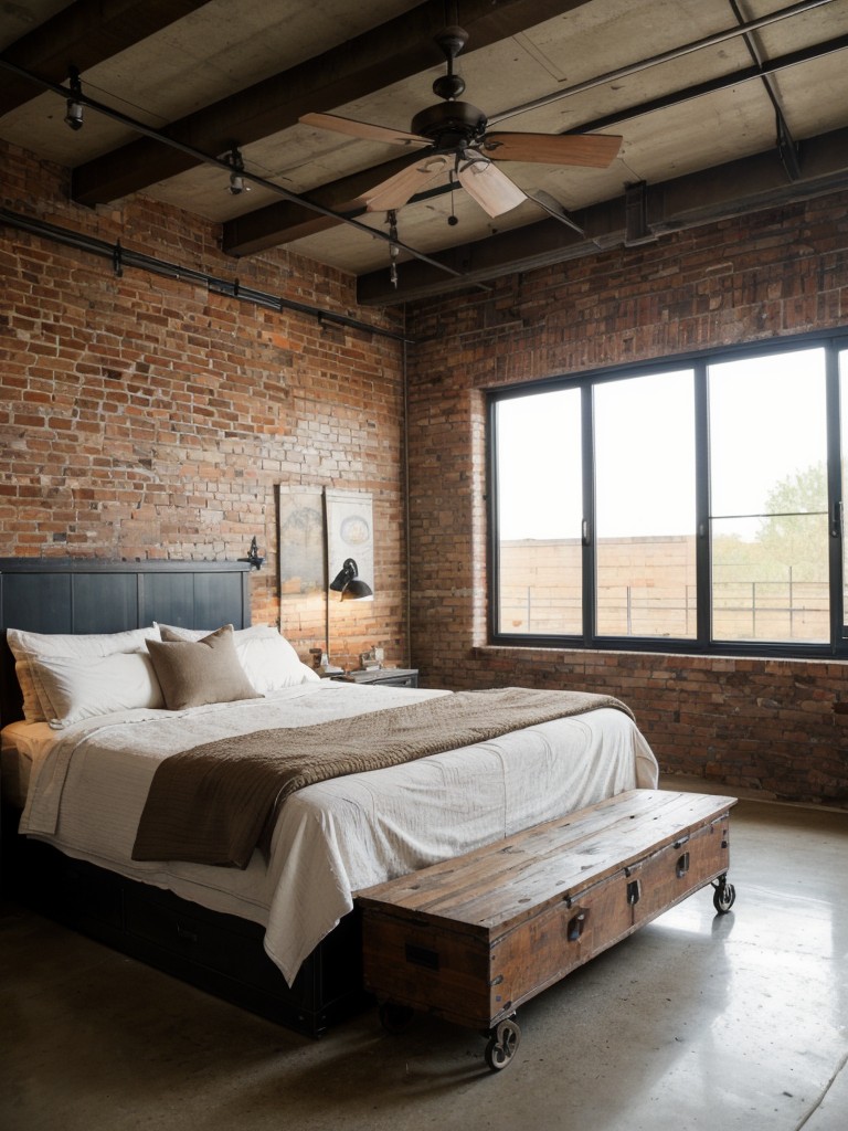 Industrial Chic: Exposed Brick and Metal Apartment Inspiration.