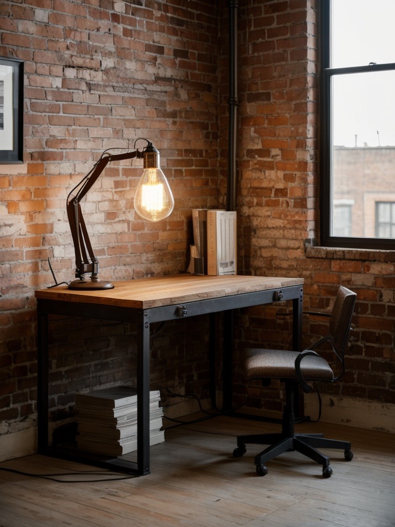 Industrial Chic: Exposed Brick & Metal Bedroom Inspiration