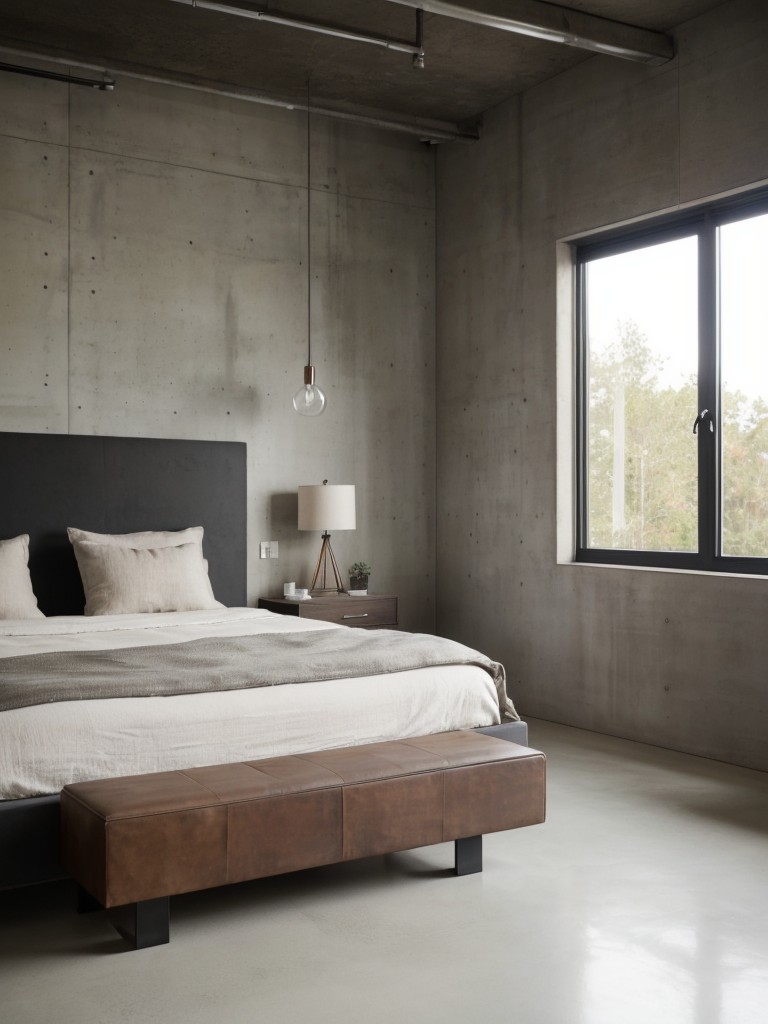 Sleek Industrial: Elevate Your Bedroom with Minimalist Vibes!