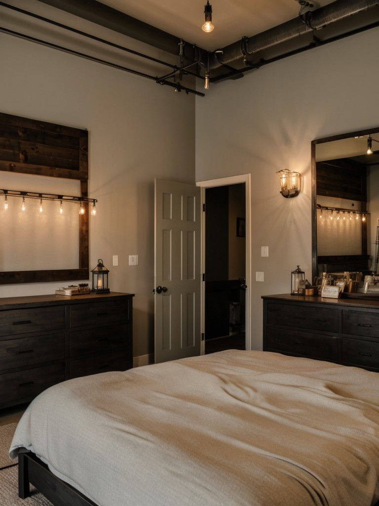 Industrial Bedroom Vibes: Elevate Your Apartment with Soft Lighting