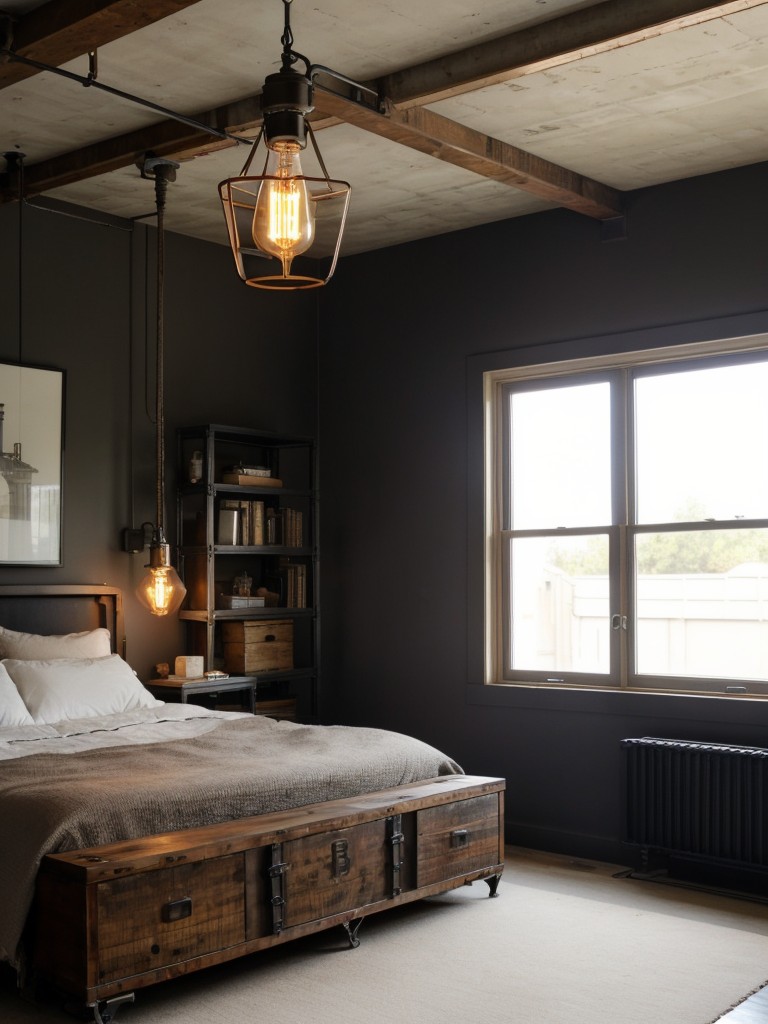 Apartment Vibes: Industrial Chic for Your Bedroom!