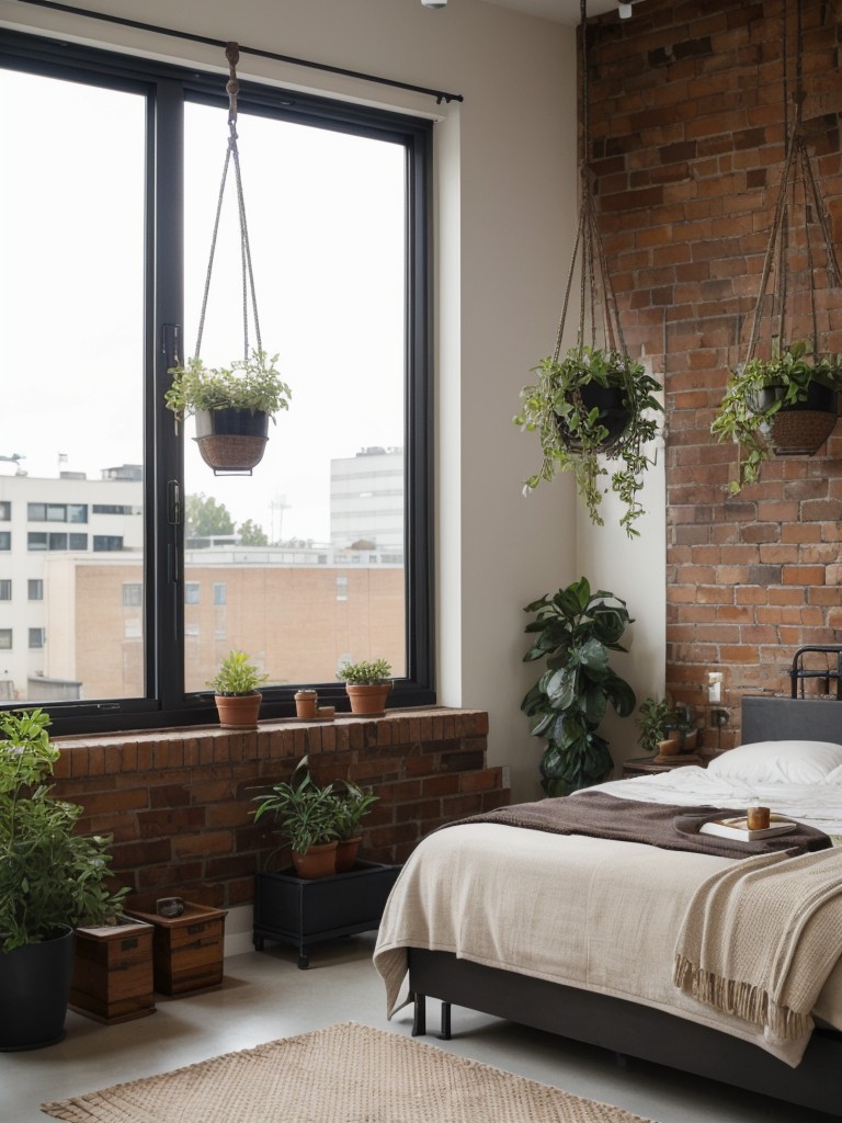 Industrial Chic: Greenify Your Apartment with Urban Planters and Macrame Holders!