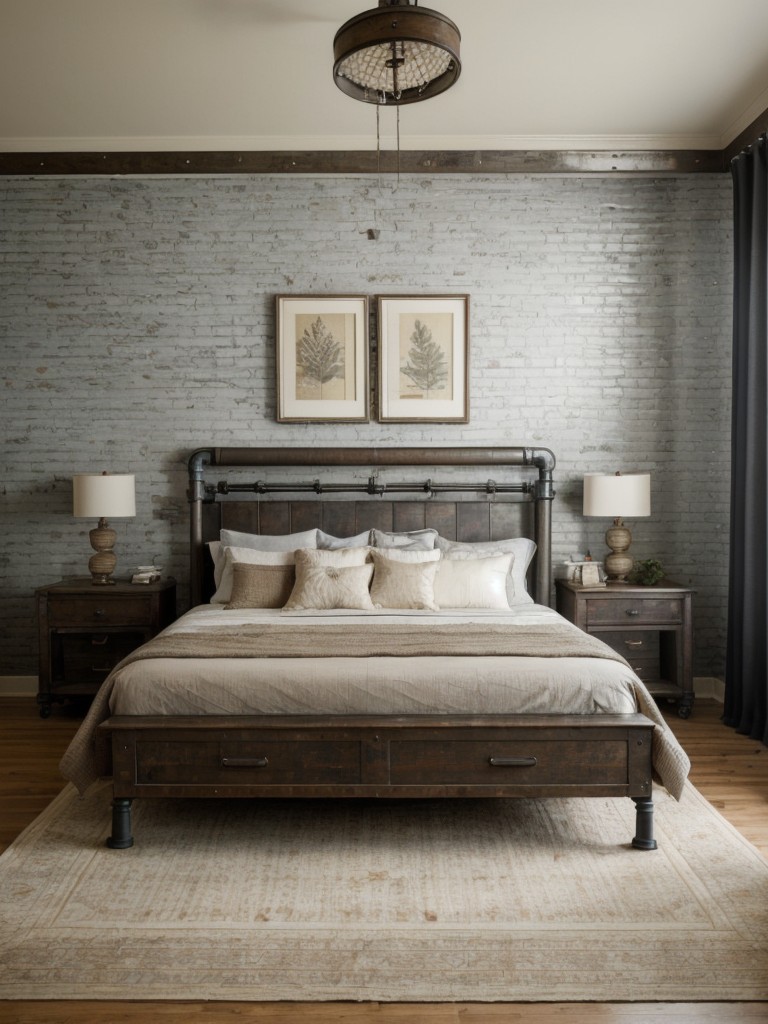 Vintage Industrial Apartment: Bring Old-World Charm to Your Bedroom!