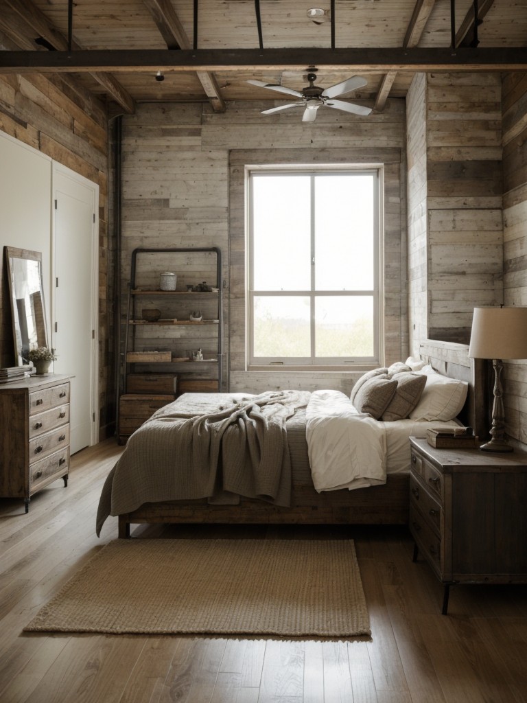 Vintage Industrial Charm: Transform Your Bedroom into a Serene Oasis