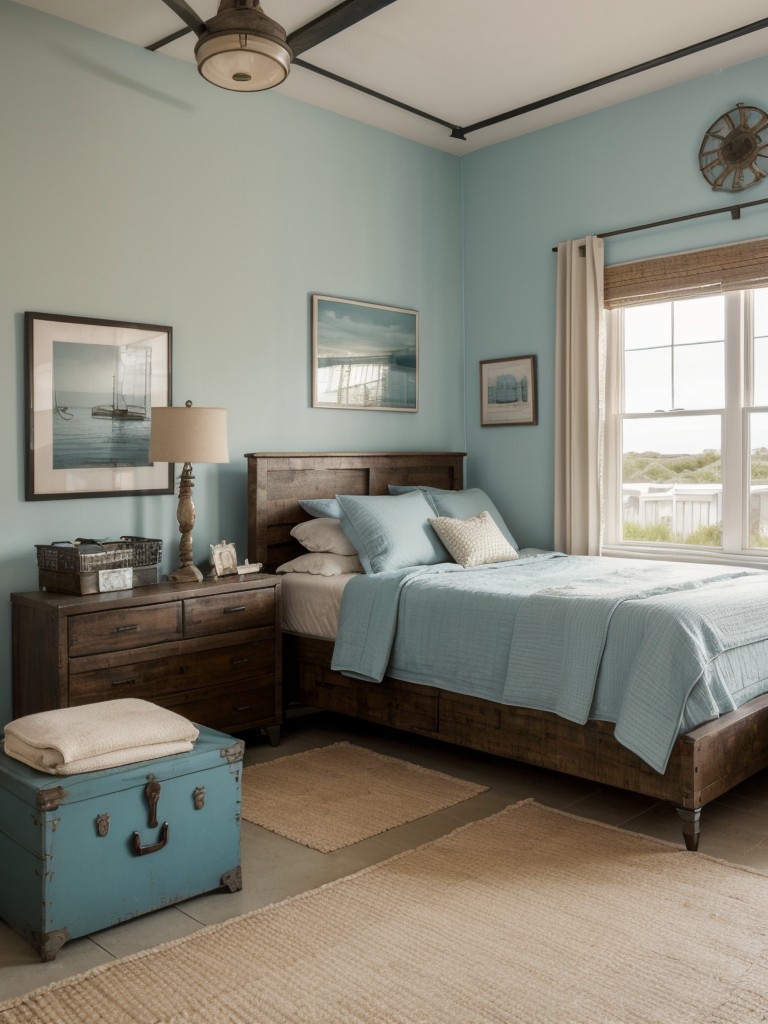 Coastal Charm: Transform Your Bedroom with Vintage Industrial Vibes