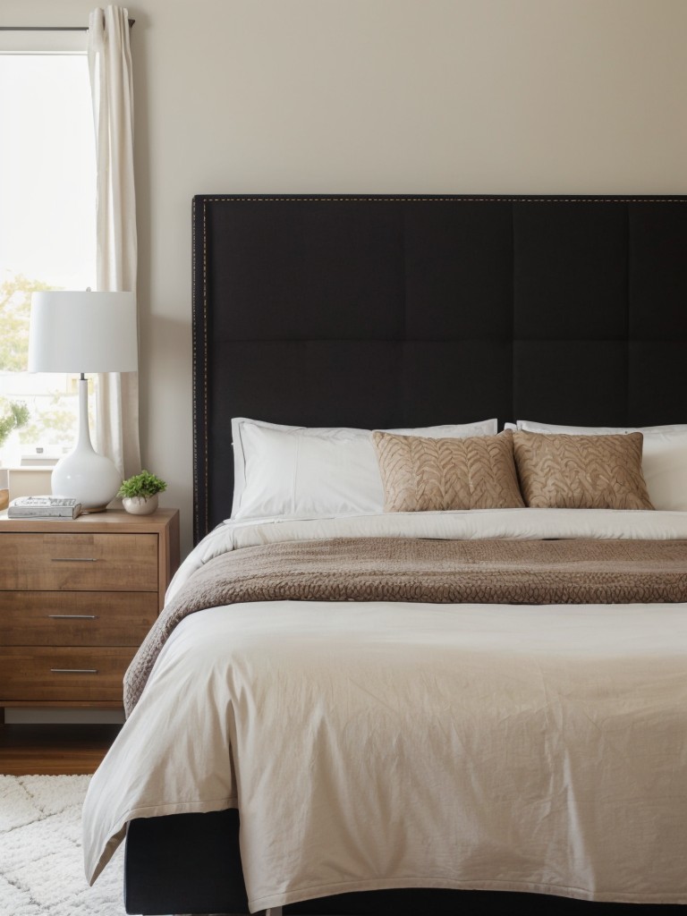 Revamp your bedroom with a chic upholstered headboard for a modern touch.