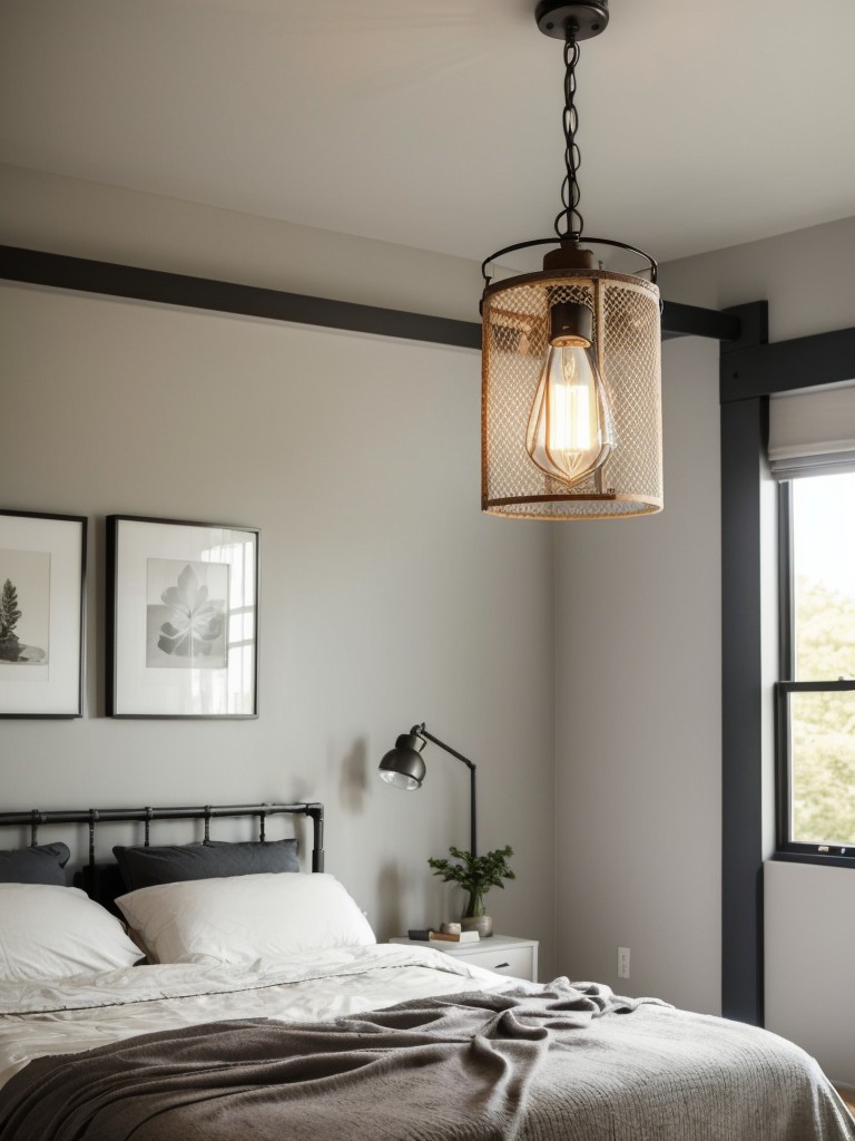 Industrial Zen: Modernize Your Bedroom with Statement Lighting!