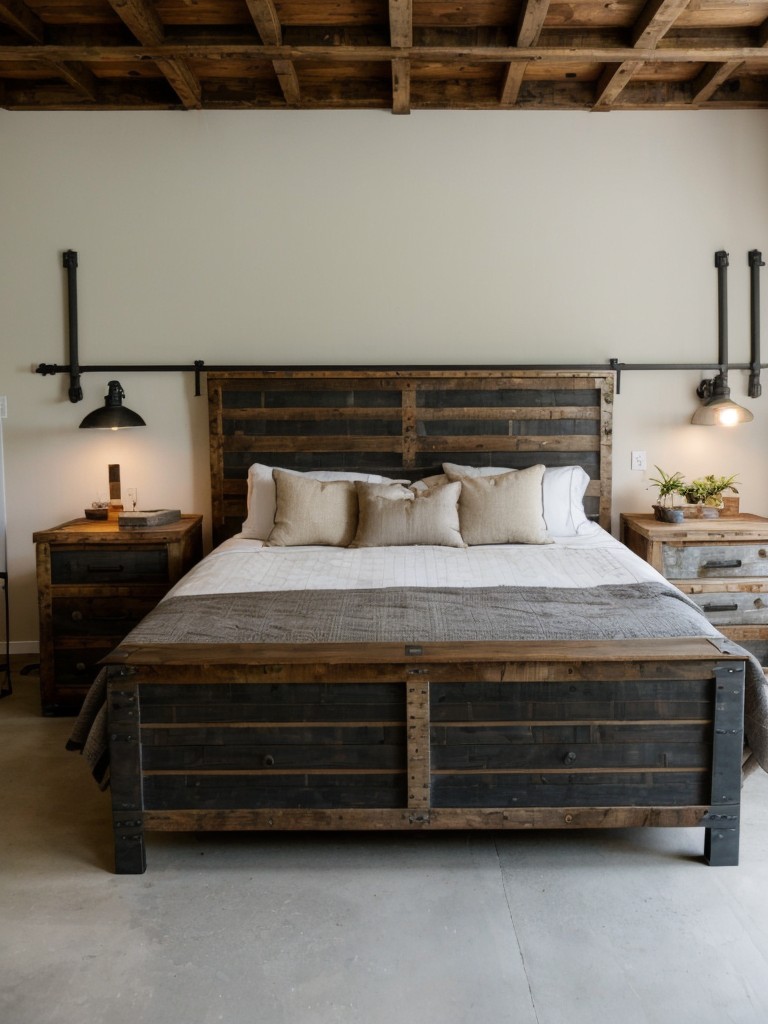 Revamp Your Bedroom: Industrial Chic with Reclaimed Wood & Upcycled Finds ?