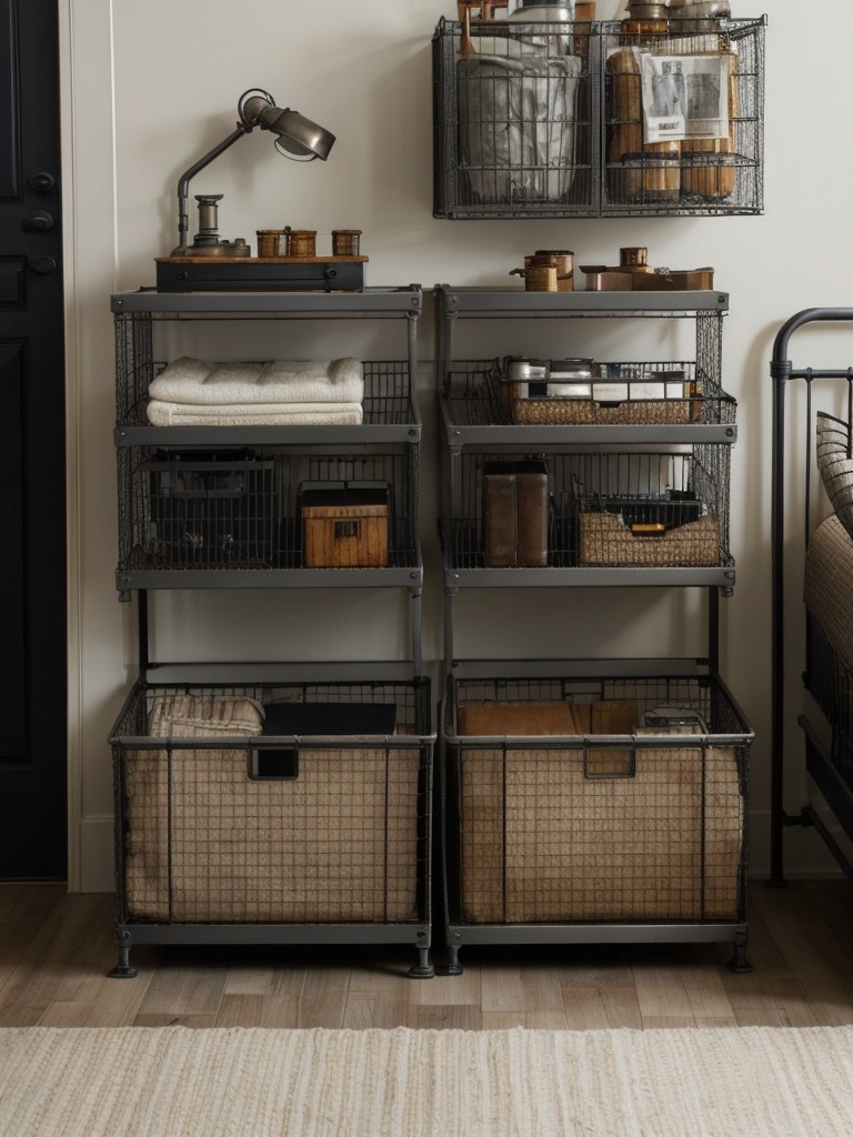 Industrial Chic: Organize with Metal Storage for Your Apartment