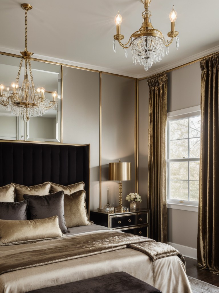 Luxury Industrial: Mix Metallic Accents for a Chic Bedroom.