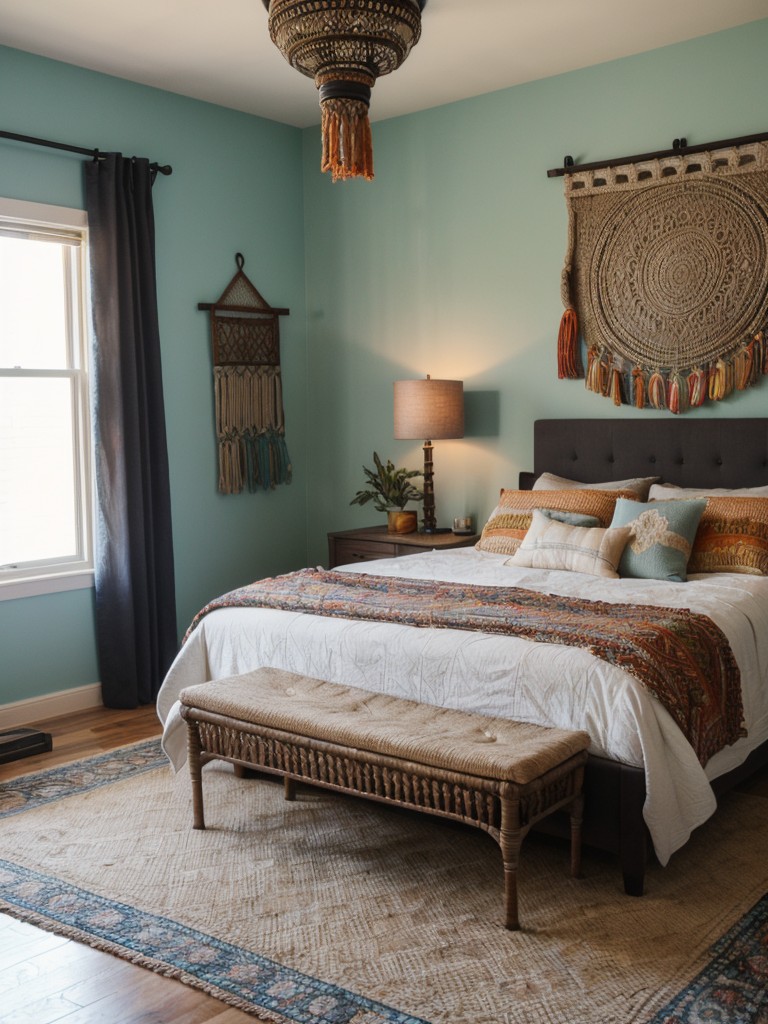 Bohemian Bliss: Mix Patterns & Textures for Your Apartment Bedroom