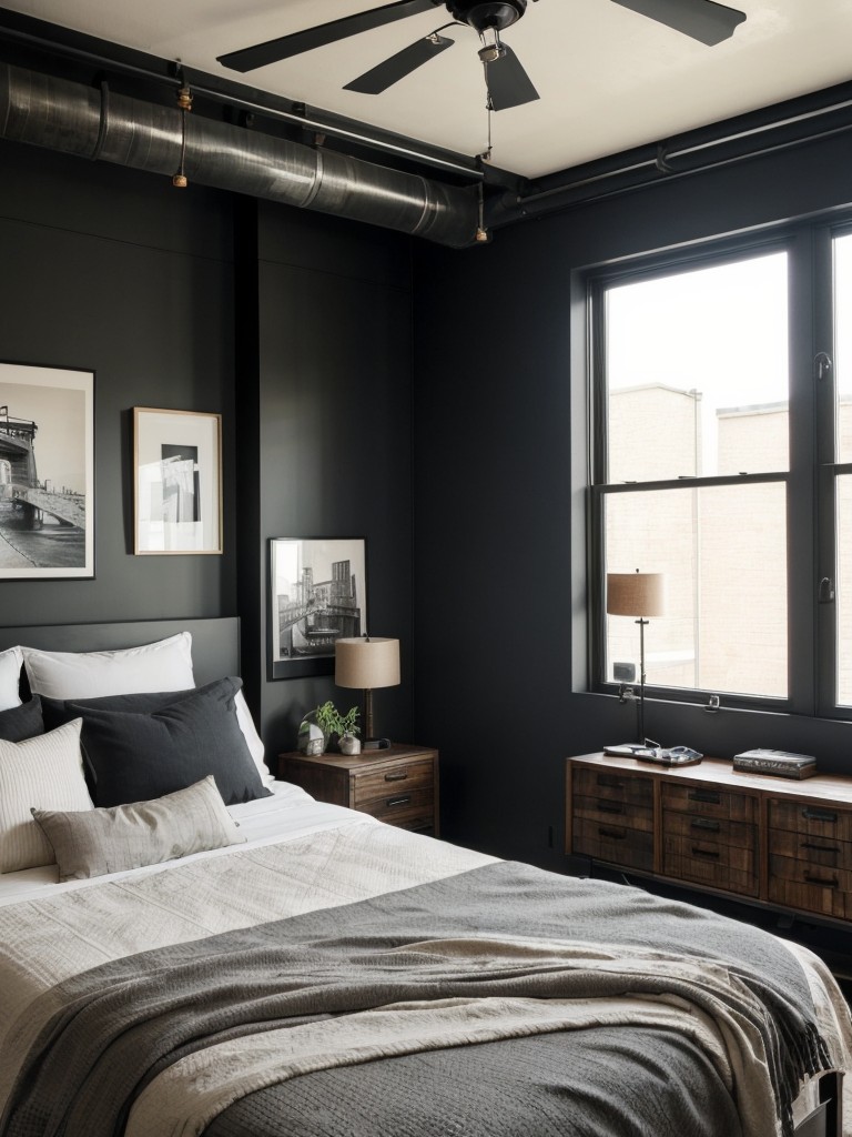 Bold Industrial Apartment: Stylish Bedroom Inspiration!