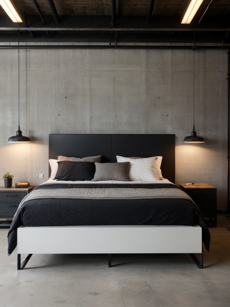 Industrial Elegance: Transform Your Bedroom with Minimalistic Metal Accents