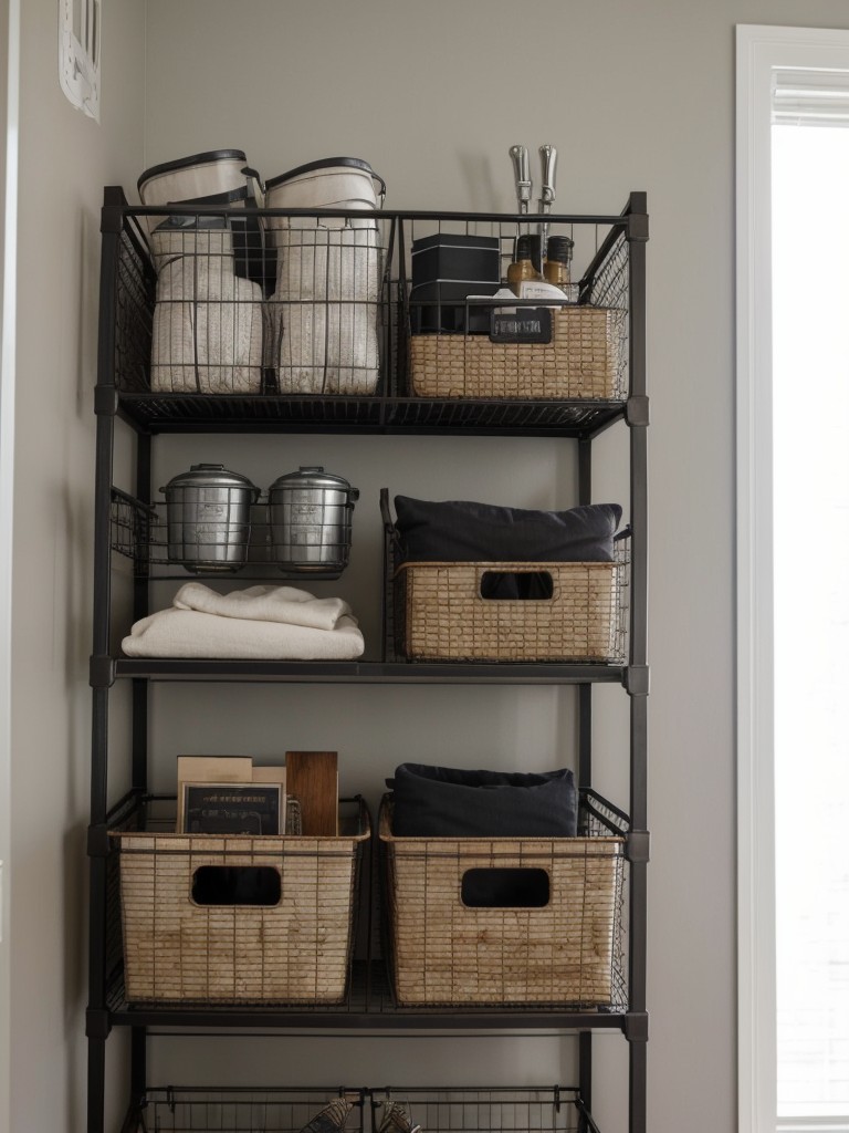 Industrial Chic: Transform Your Bedroom with Wire Baskets and Metal Storage