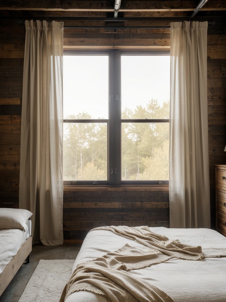 Cozy Up Your Bedroom: Industrial Rustic Style with Natural Light.