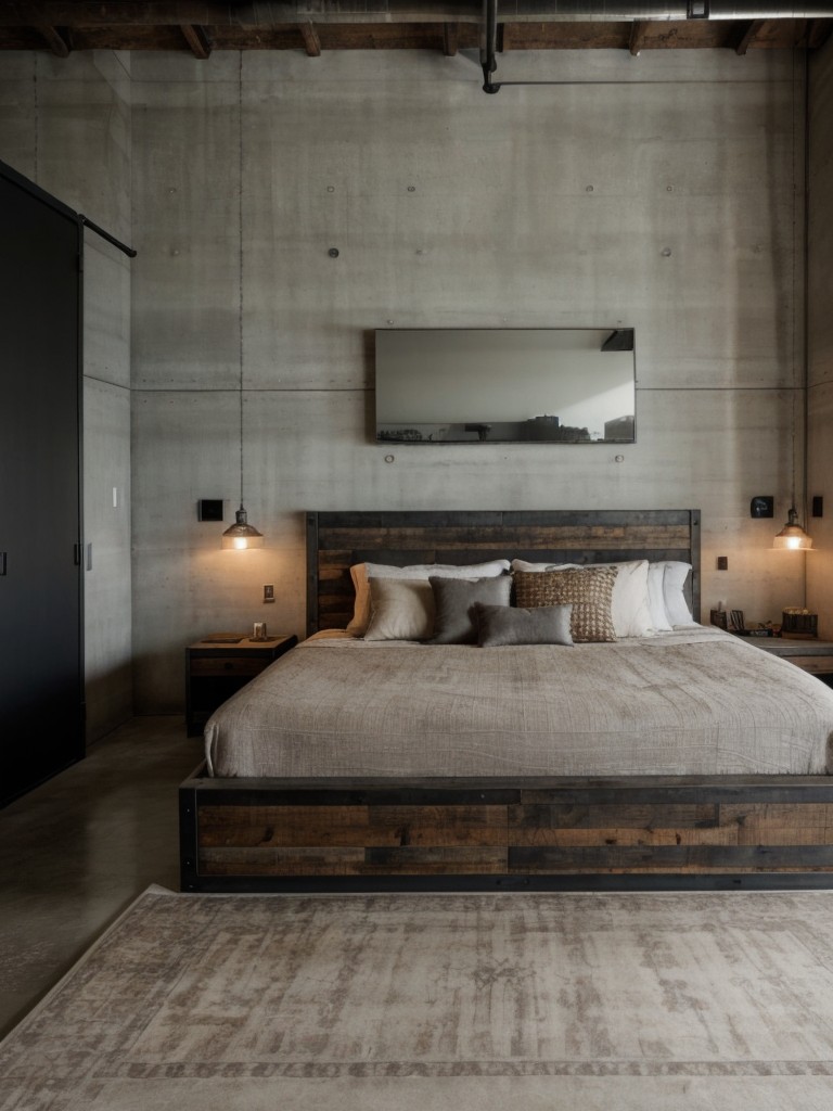 Cozy up your bedroom with industrial rustic vibes!