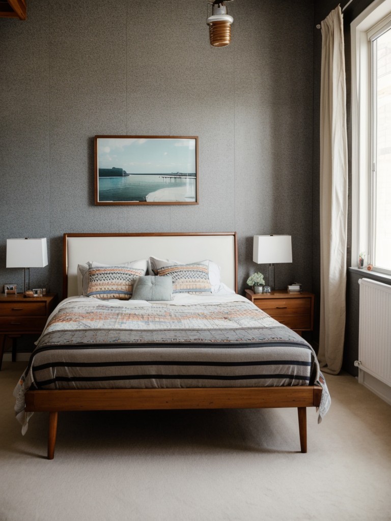 Apartment Fusion: Embrace Industrial Boho in a Mid-Century Modern Bedroom