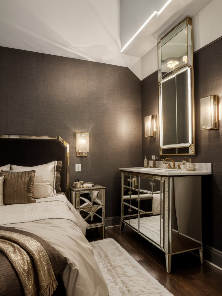 Glamorous Art Deco: Transform Your Bedroom with Luxe Geometric Designs & Metallic Accents