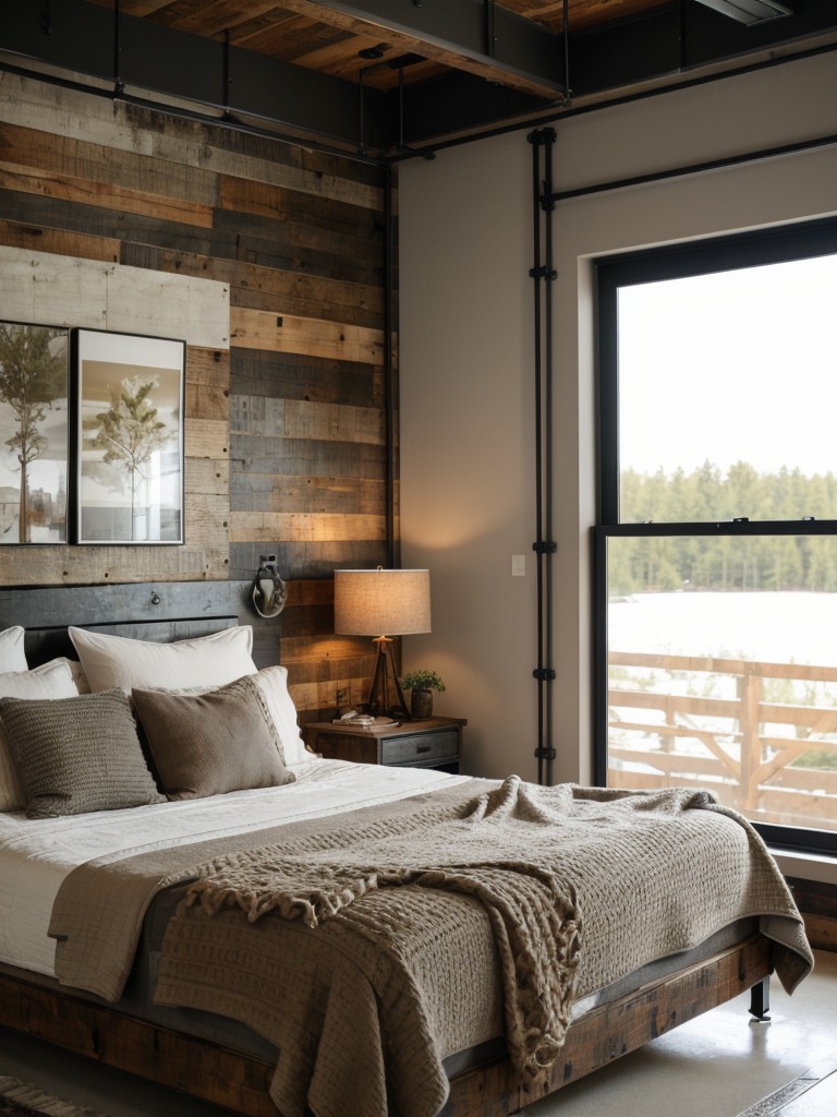 Apartment Makeover: Mix Industrial Glam and Modern Rustic for a Glamorous and Cozy Bedroom