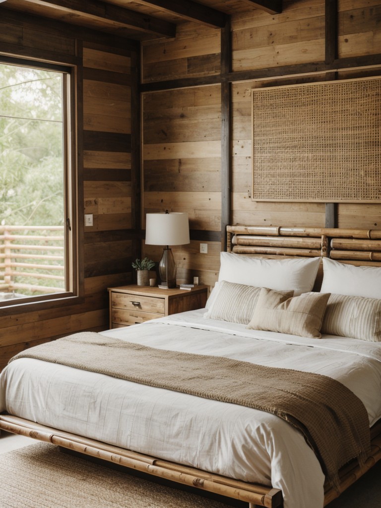 Earth-inspired Bedroom Makeover: Go Natural with Bamboo & Reclaimed Wood!