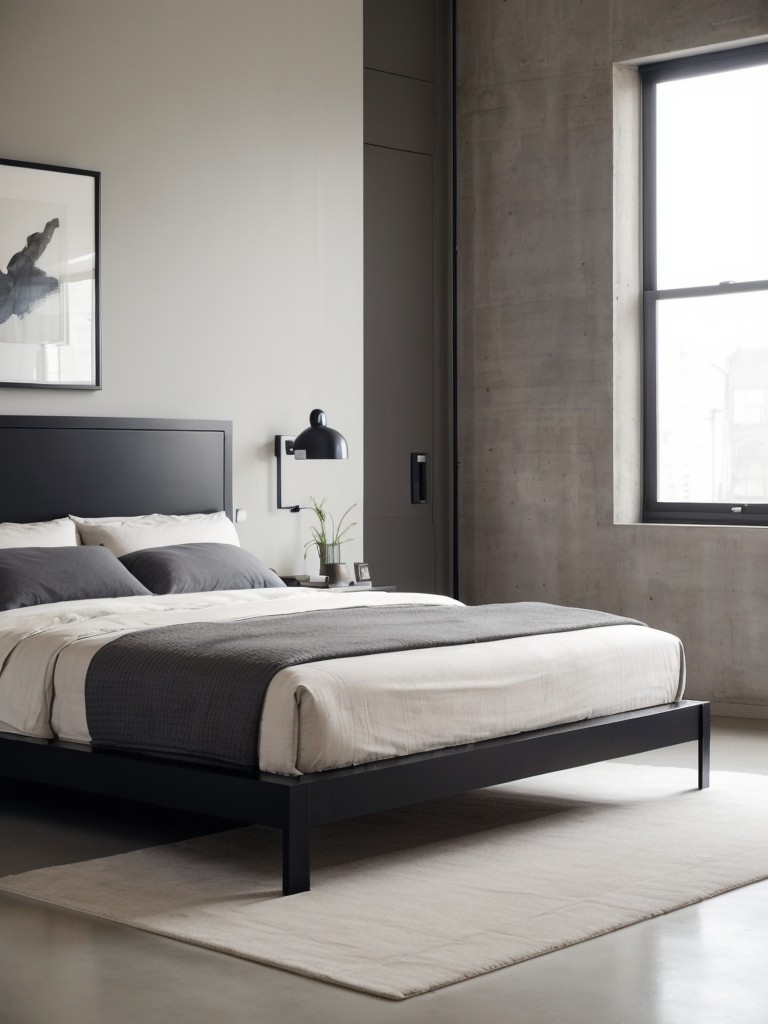 Minimalist Bedroom Inspo: Sleek and Industrial Apartment Vibes