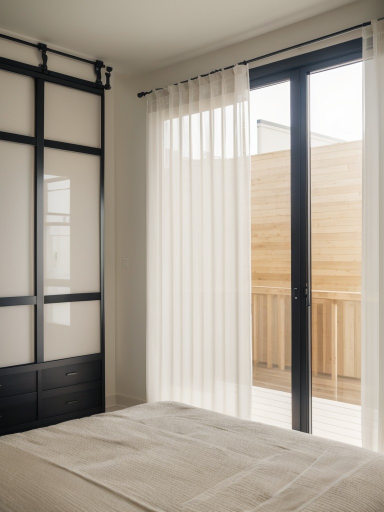 Minimalist Chic: Transform Your Apartment with Sliding Screens and Sheer Curtains