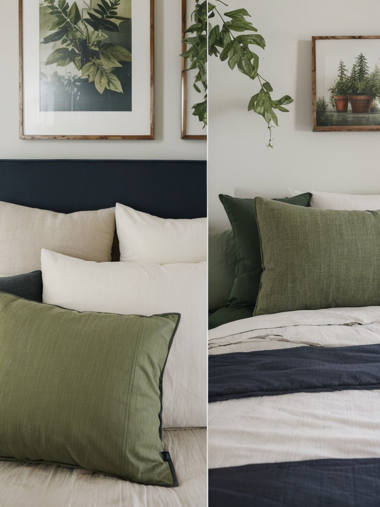 Apartment Oasis: Add Plants and Accent Pillows for a Cozy Bedroom!