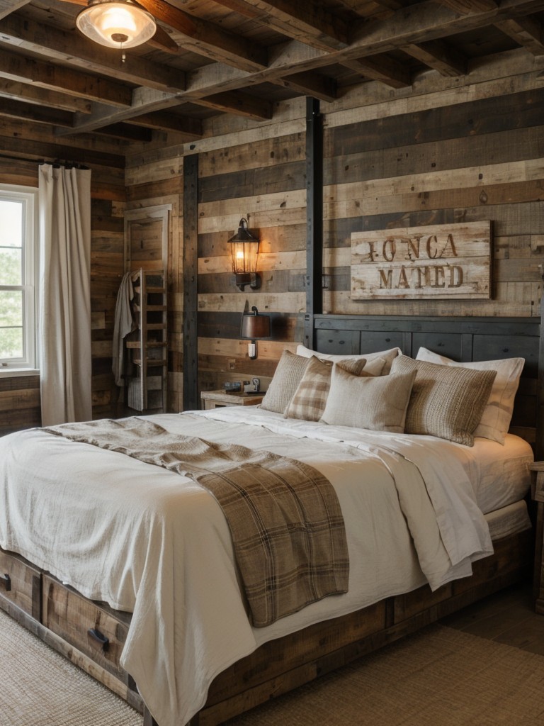 Rustic Chic: Create Your Dream Bedroom Retreat with Industrial Elements.