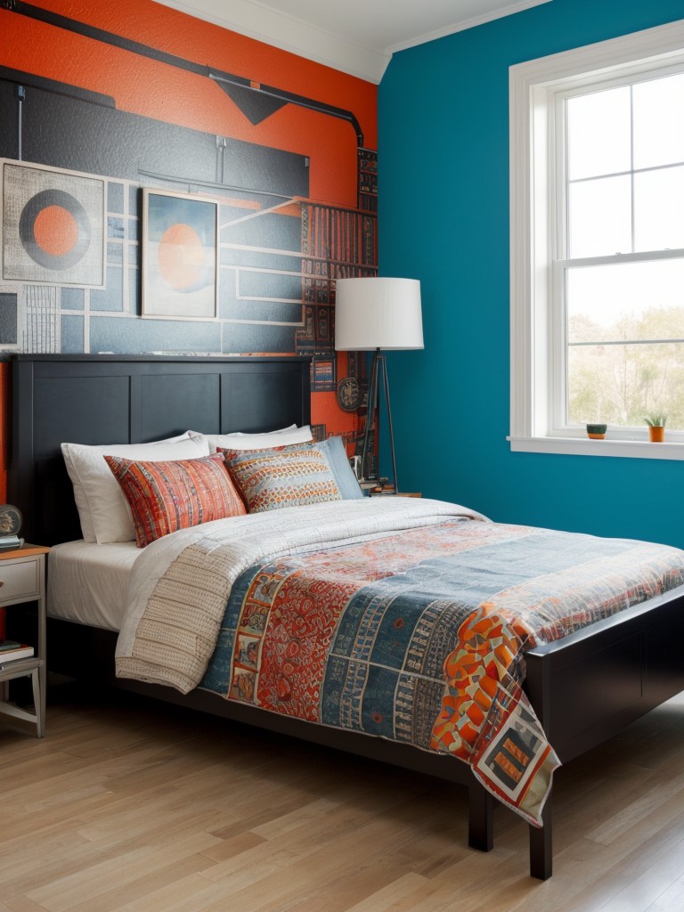 Industrial Chic: Create a Personalized Apartment with Bold Art and Eclectic Textiles