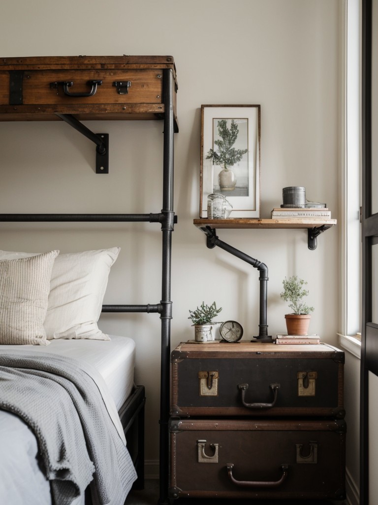 Cozy Industrial Vibes: Transforming Your Apartment Bedroom with Vintage Charm