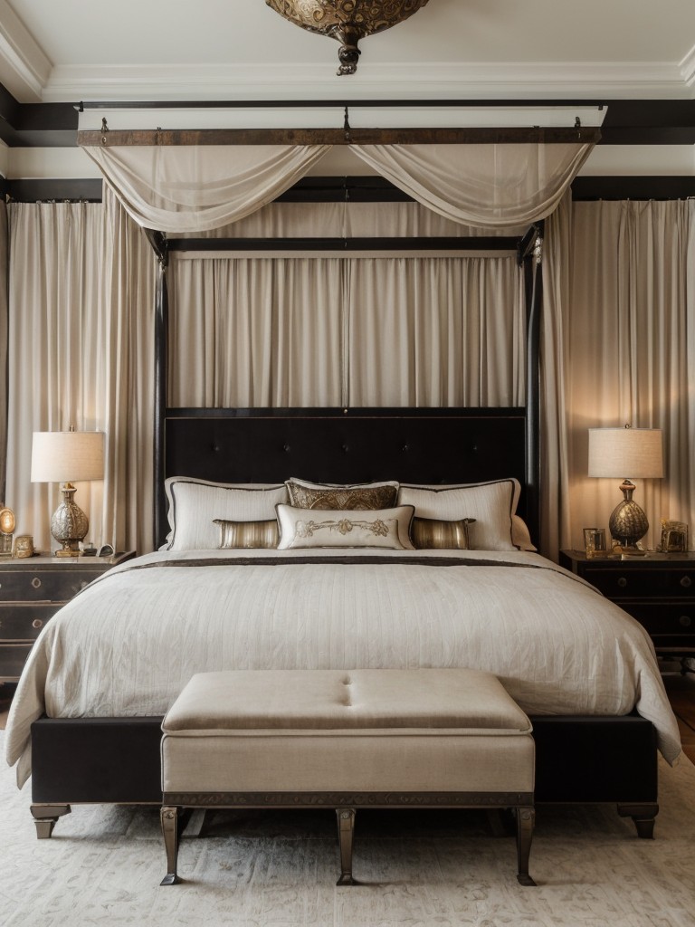 Luxury Retreat: Create a Regal Bedroom with Canopy Bed & Opulent Decor