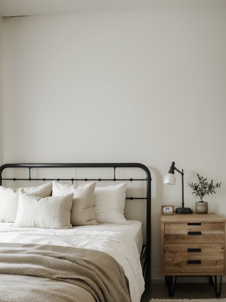 Serene Minimalist: Create a calm oasis in your apartment with a minimalist bedroom decor.