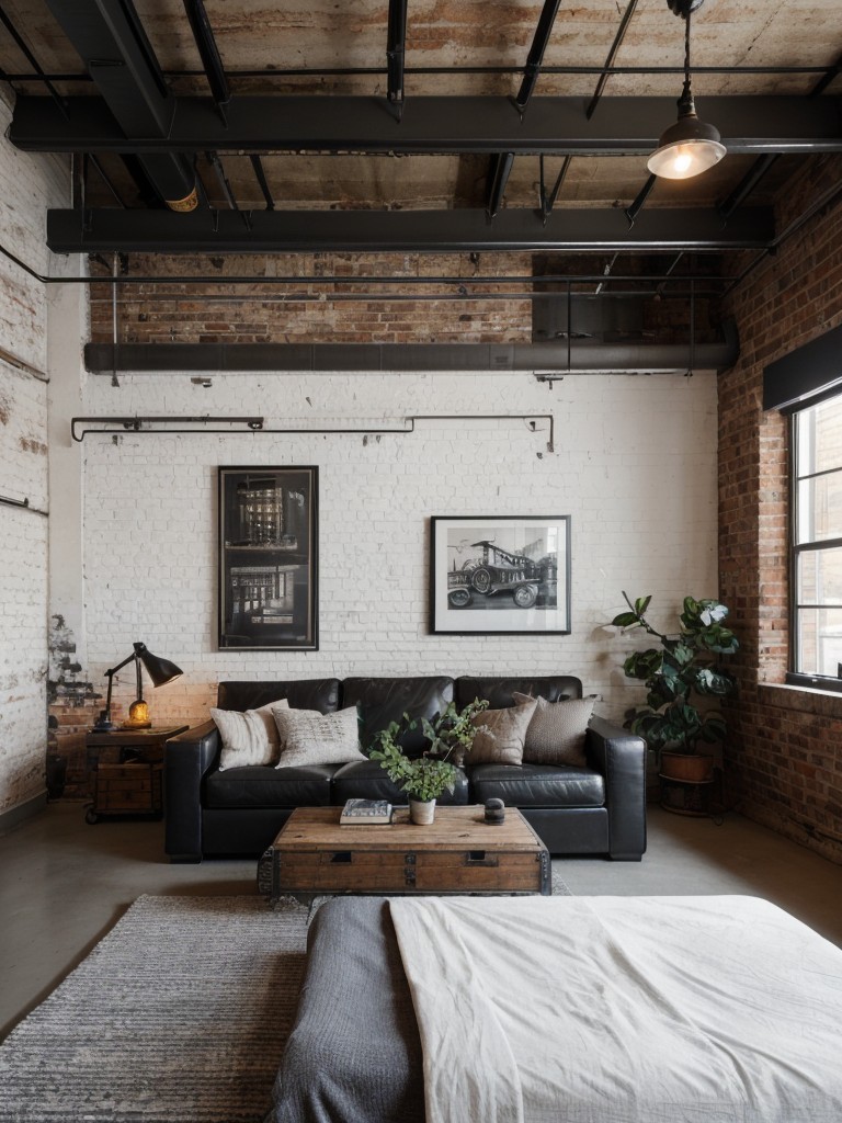 Urban Loft Vibes: Embrace Industrial Charm in Your Bedroom!