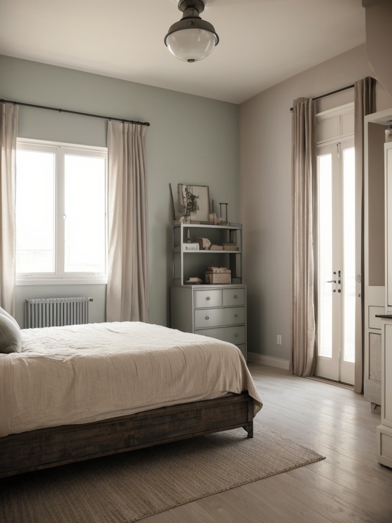 Industrial Retro Vibes: Transform Your Bedroom with Soft Colors