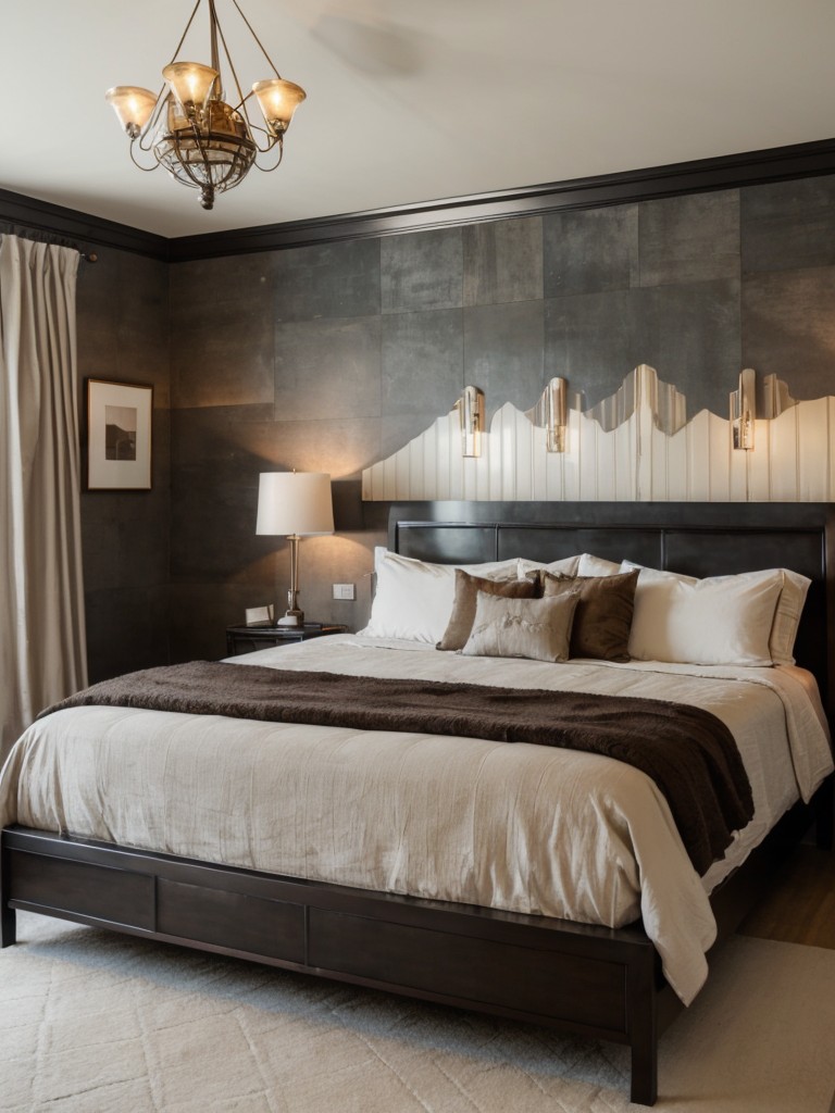 Art Deco Glamour: Transforming Your Bedroom with Industrial Statement Walls