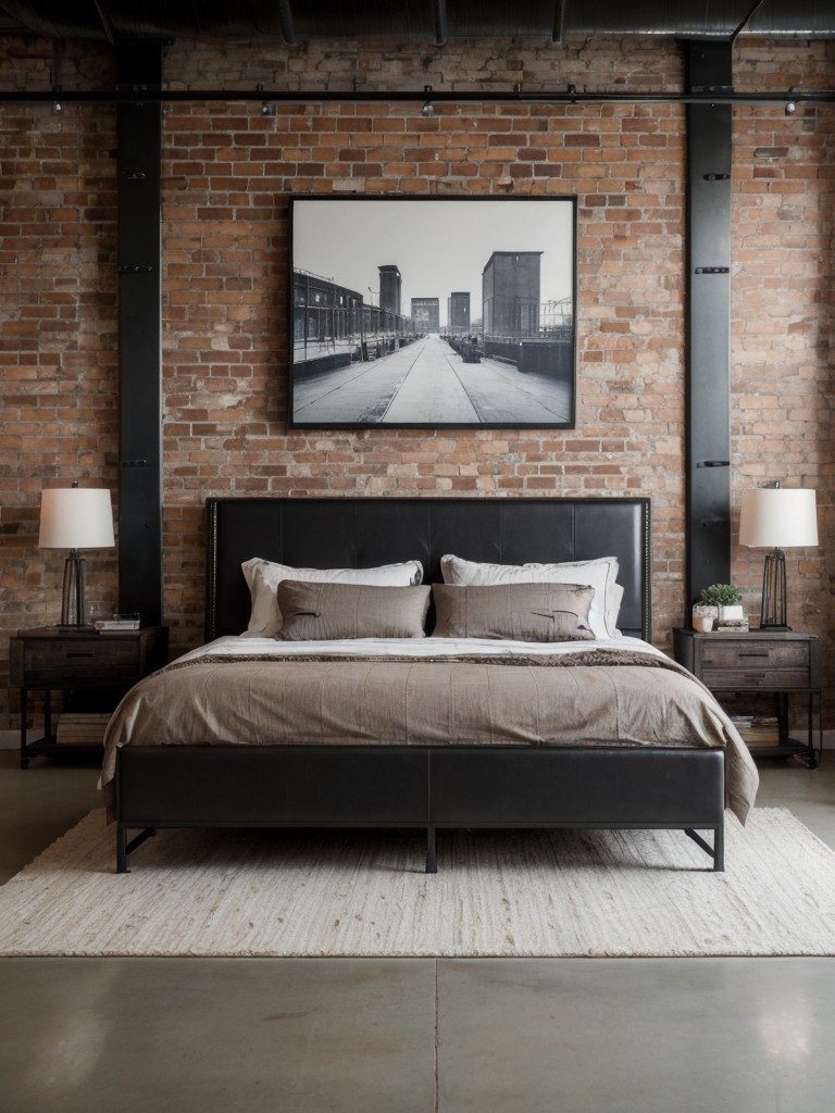 Urban Chic: Transform Your Bedroom with Industrial Statement Walls