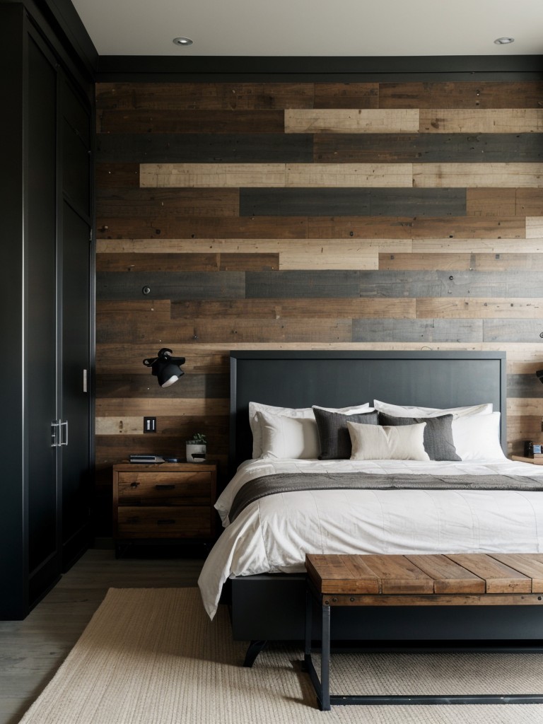 Industrial Chic: Elevate Your Bedroom with Statement Walls!