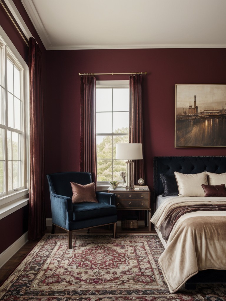 Artful Bedroom Bliss: Elevate with VelvetAccents & Jewel Tones!