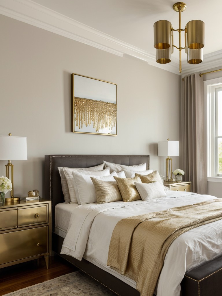 Artistic Apartment: Transform Your Bedroom with Metallic Accents