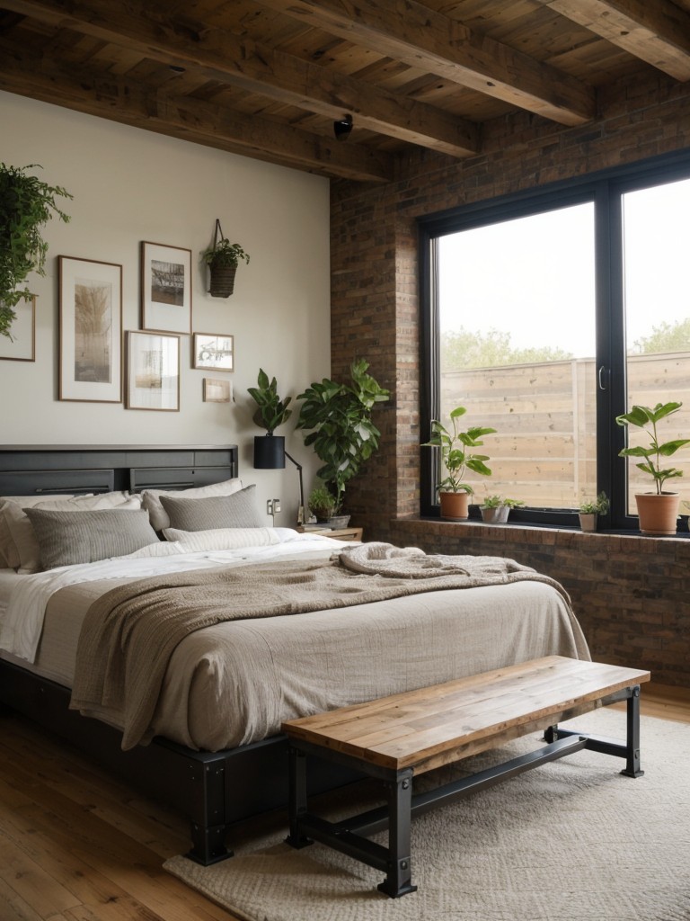 Industrial Chic: Create a Unique Bedroom with Natural Touches