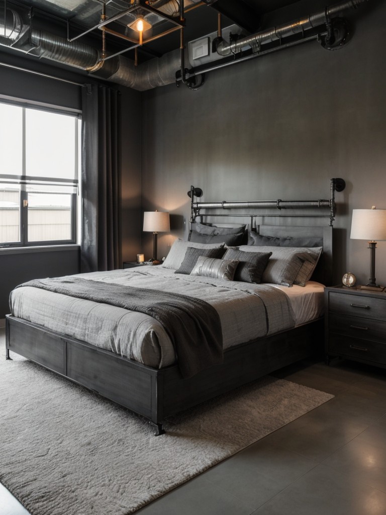 Industrial Chic: Stylish Apartment Ideas for a Unique Bedroom Space!