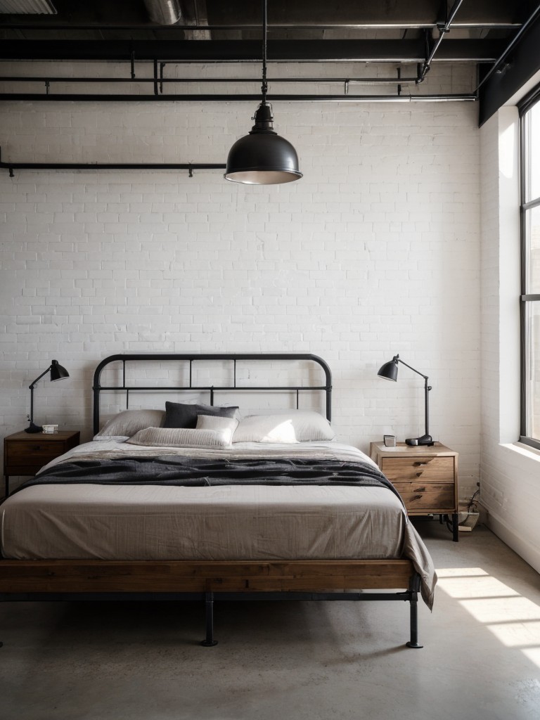 Sleek & Chic: Transform Your Bedroom with Industrial Vibes.