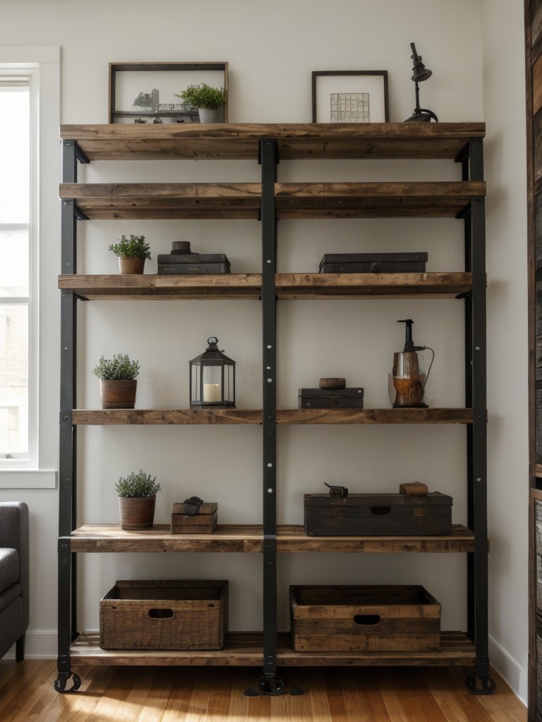 Industrial Apartment Vibes: Elevate Your Bedroom with Floating Shelves!