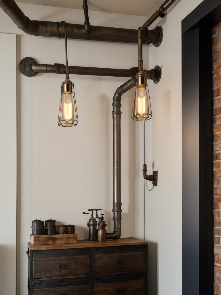 Industrial Chic: Transform Your Bedroom with Exposed Pipes & Metallic Finishes